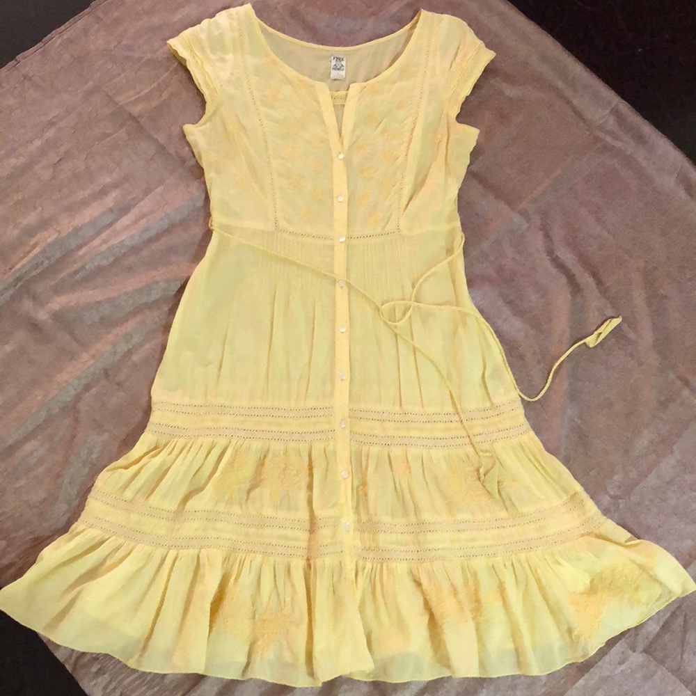 Free People Embroidered Cotton Dress